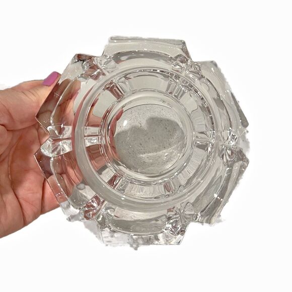 Orrefors Sweden Crystal Lars Hellsten Corona Clear 4.5" Bowl Collectible Gift - Picture 4 of 6